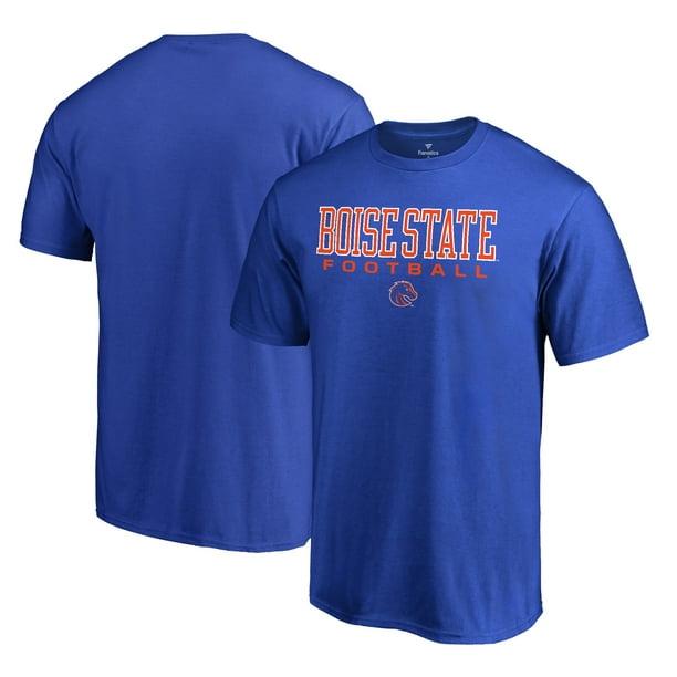 Russel Boise State Broncos Printed Fan T-Shirts 100/% Cotton Blue and Orange
